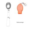 304 Stainless Steel Solding spoon Creative Tableware Outdoor Portable Three-Fold Spoon Fork Travel Folding Spoon Storage Box