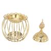 Incense Burner Holder Decorative Gold Metal Incense Stick Stand Tray for Halloween Christmas Decoration Display