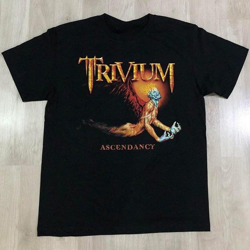 

Trivium Band American Retro Rock Shortsleeved Mens and Womens Vibe High Street Casual Cotton Tshirt 5XL