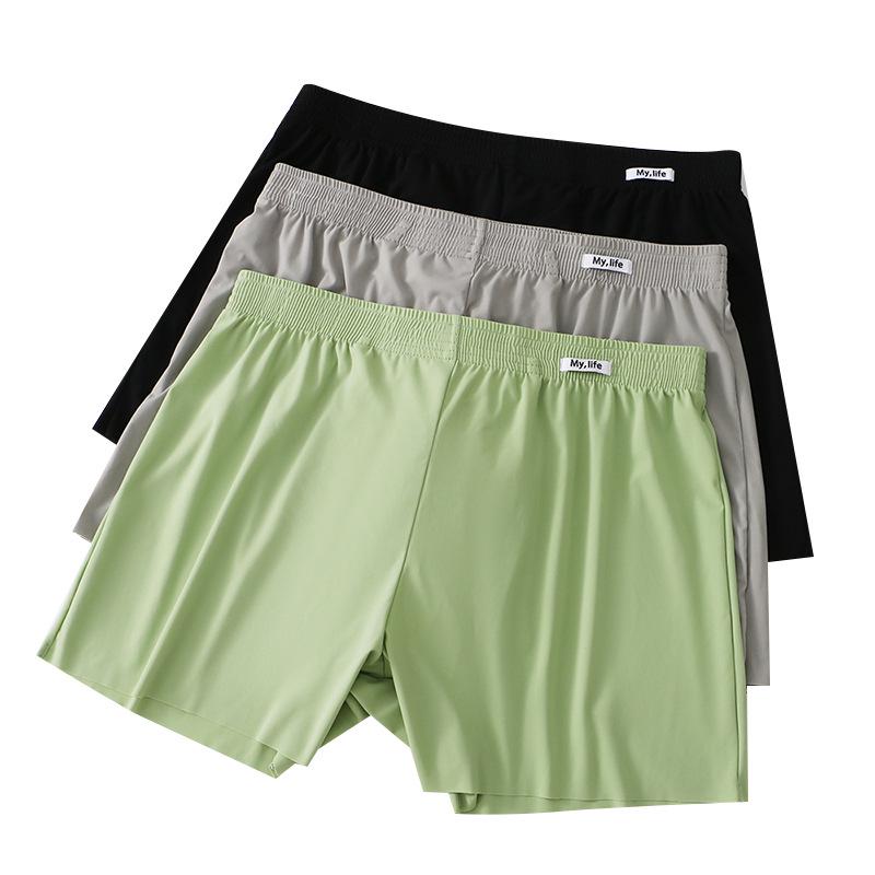 Ice Silk Men's Breathable Boxer Briefs - Comfortable, Trendy, Loose Fit for Youth Boys