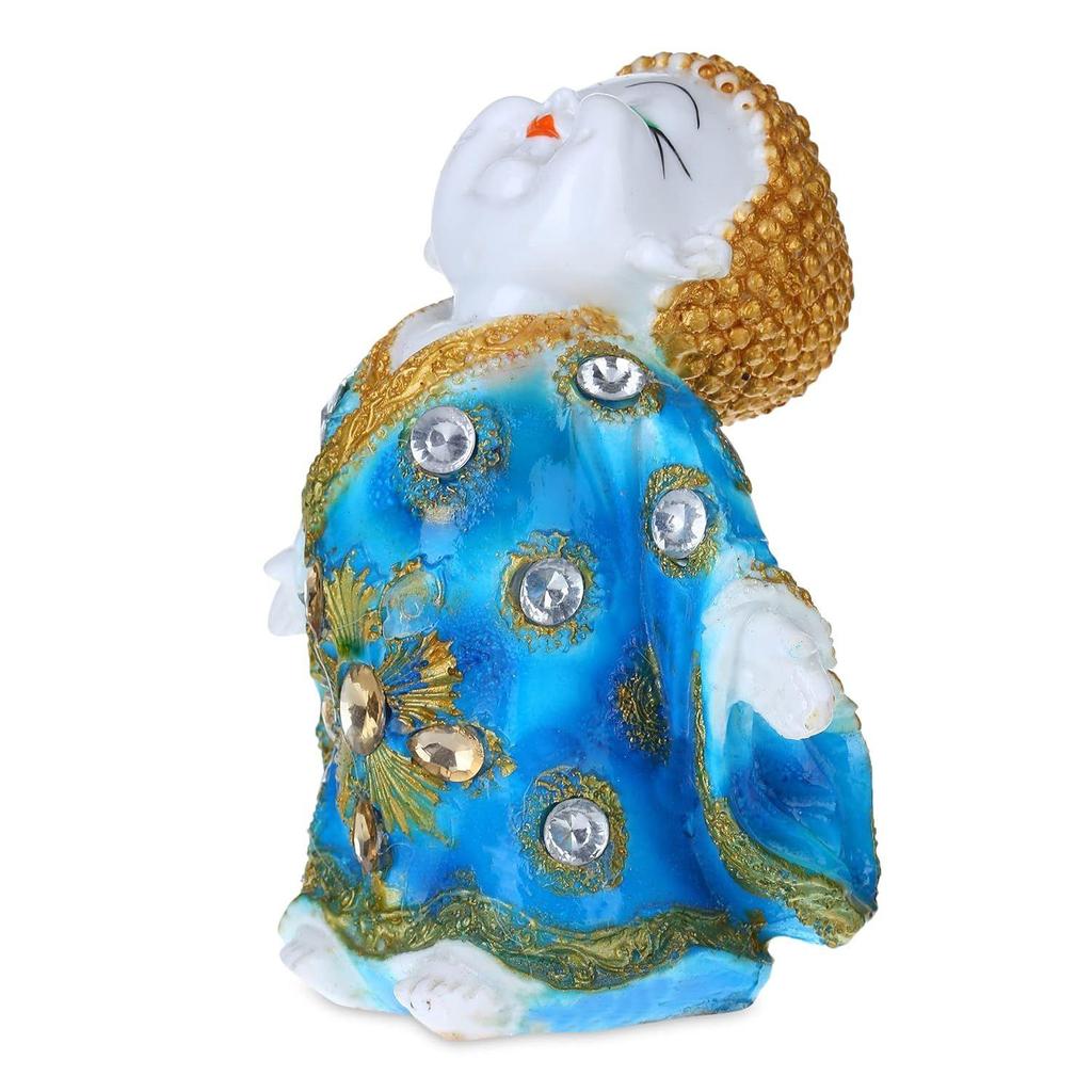 Polyresin Buddha Idol, Marble Buddha Statues Showpiece Lord Buddha Idol, Buddha Monk Statue, Showpiece for Home Decor