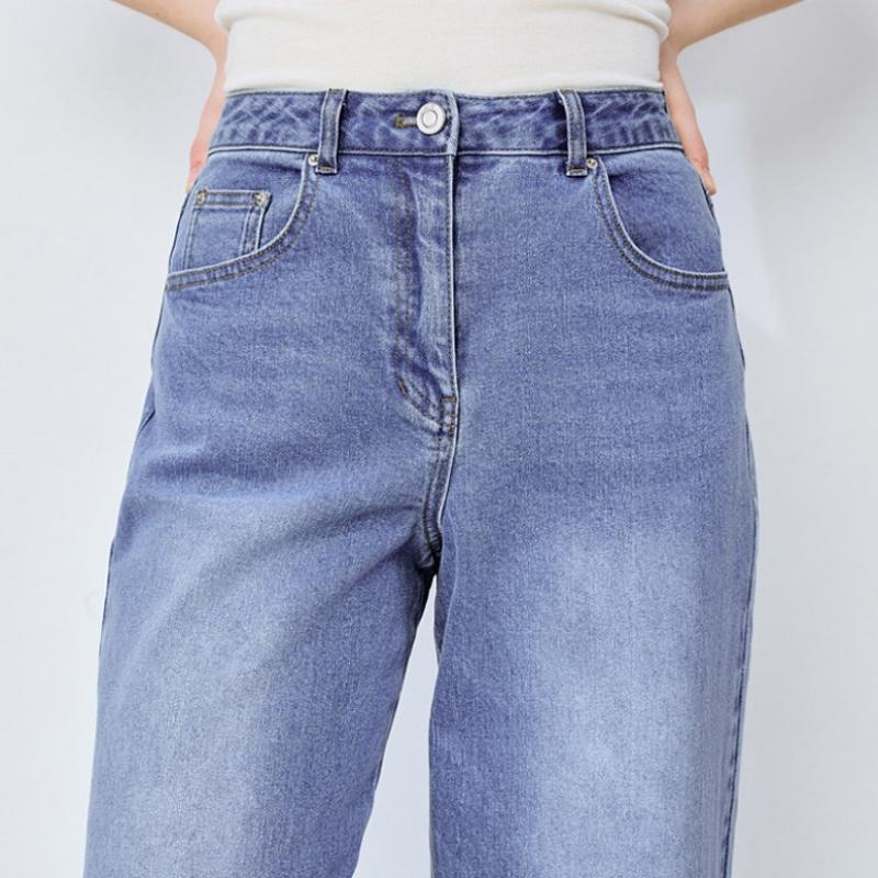 [SHS S MISS] Klasické široké džínové kalhoty SSmSlo12070 Bl