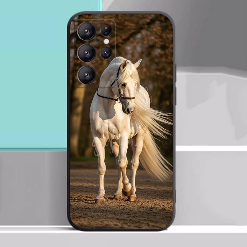 Horse Animal Case For Samsung Galaxy Case S25 S23 S22 S21 S30 S20 S10 Ultra Plus FE TPU Soft Cover