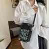 Gothic Dark Locomotive Box Bag Women  New Personality Letter Shaped Bag Single Shoulder Crossbody Phone Bag