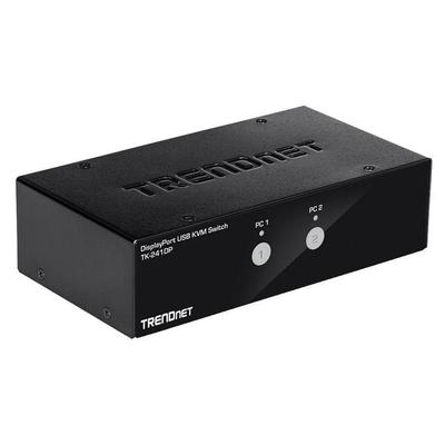 KVM Switch - TRENDNET - TK-241DP - 2 Ports - Interface USB - Couleur Noir