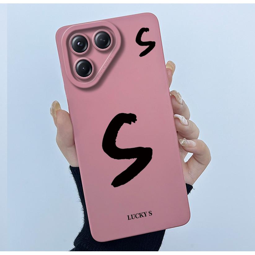 For Tecno Pova 7 4G LJ6 Covers Cases Lucky Simple Letter Couple Silicone Soft Matte Phone Housing for Techno Pova 7 4G Fundas