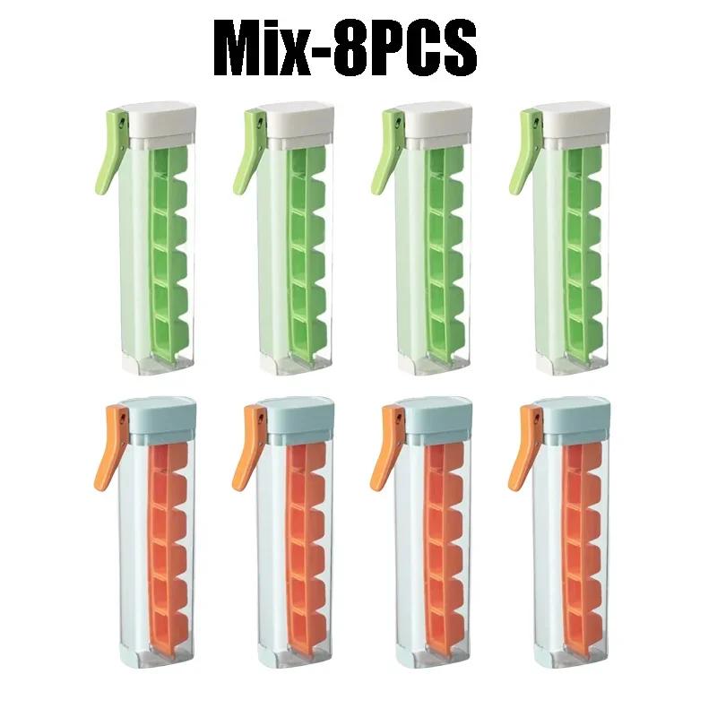 6 Grid Ice Cube Tray Ice Blocks Mold Maker with Handle for Single Person Hand Press Whiskey Cocktail Juice Drink Kitchen Tools