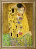 Poster of Klimt (The Kiss), A4 Size, for Tabletop or Wall Hanging, Interior Decor, Wallpaper, Painting, Art Poster, Gold Frame.