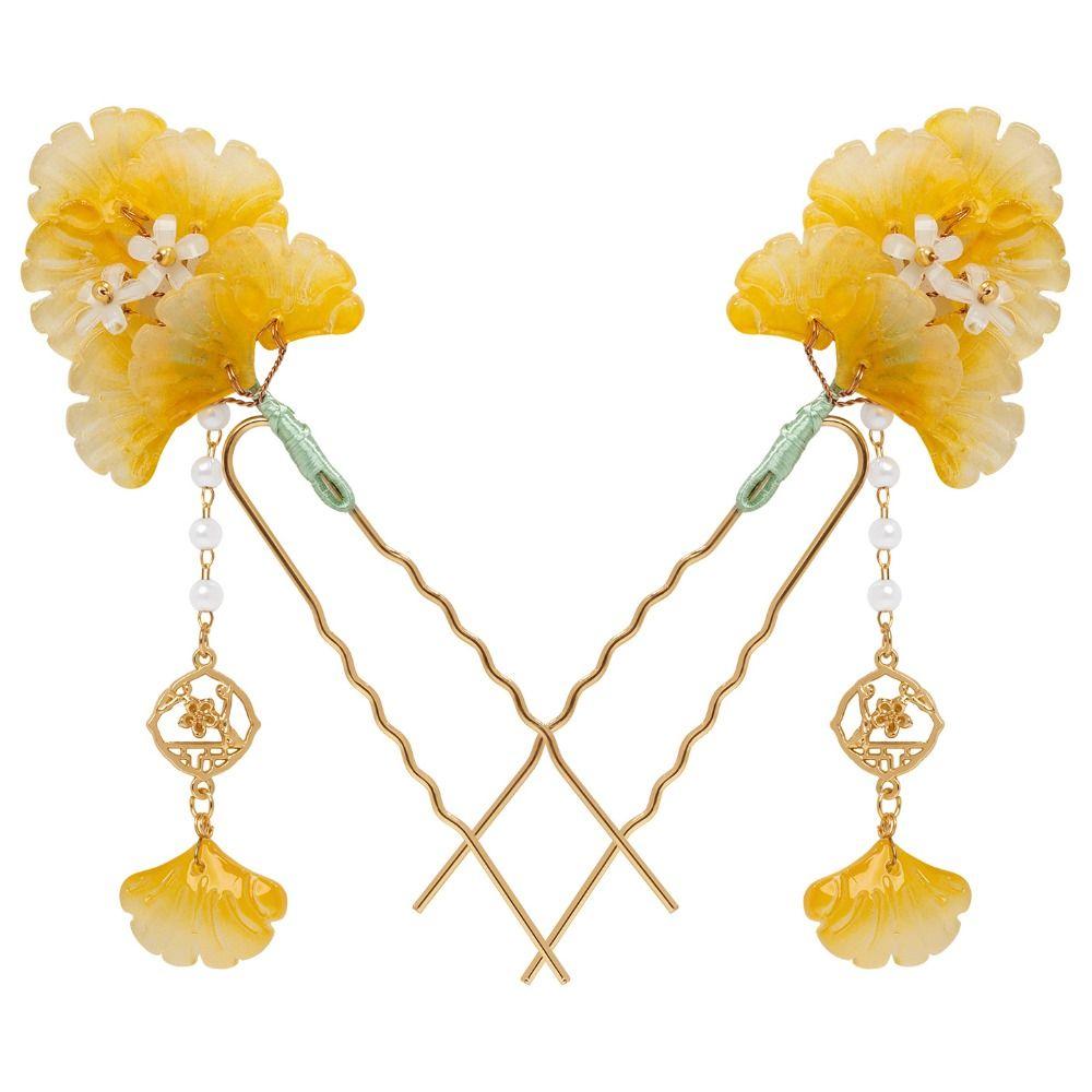 Tassel Ancient Hair Stick Pearl Hanfu Hairpin Antique Flower Hair Comb  Women