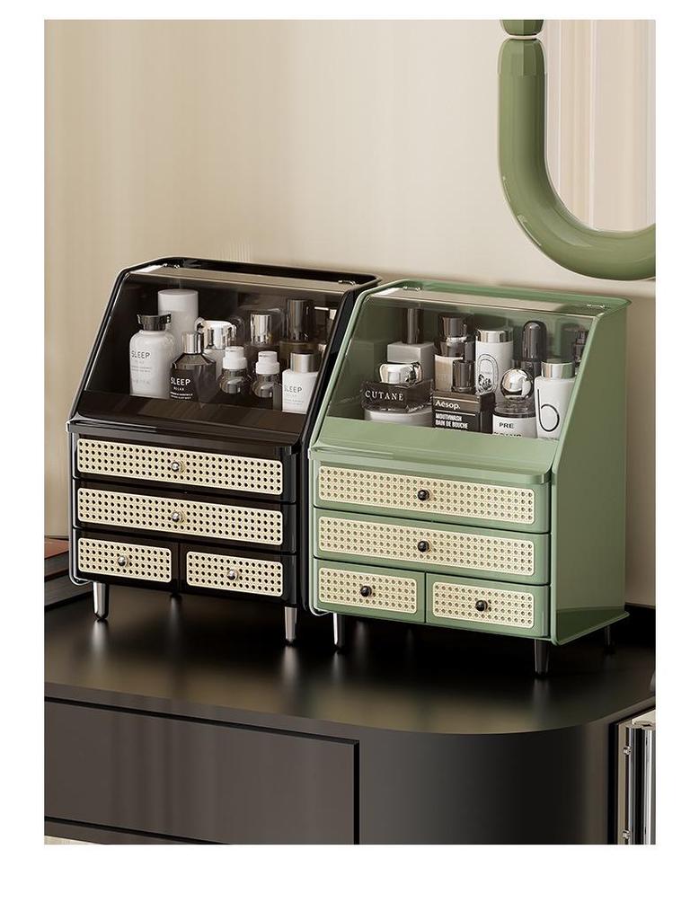 Deluxe Cosmetic Storage Box with Lid: Dustproof, Moisture-proof, Drawer-style Makeup Organizer for Lipsticks