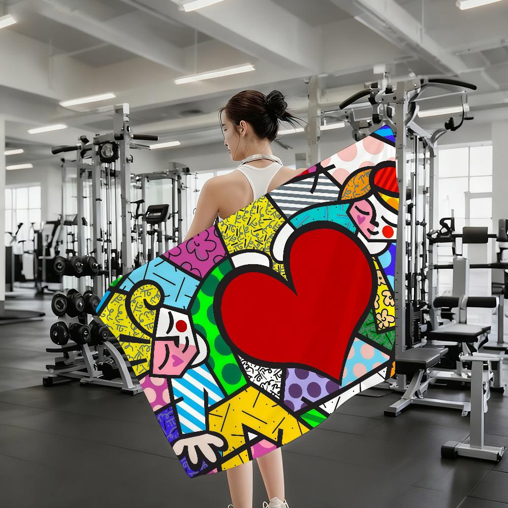 Britto Art Towel Quick Drying Beach Towels Are Suitable For Swimming Pools Camping Yoga And The Gym