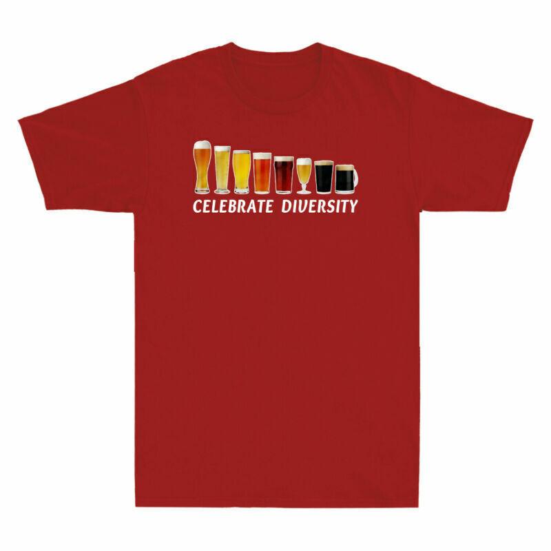 Celebrate Diversity Beer Craft Beer Drinking Shirt Funny Vintage Men s T-Shirt S разноцветный