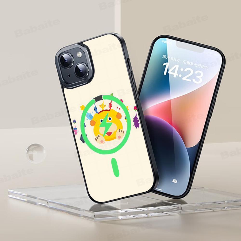 Game Cartoon P-Pikmin 4 Phone Case Magnetic Case For IPhone 16 14 13 12 11 15 Pro Max Plus For Magsafe Wireless iPhone 16