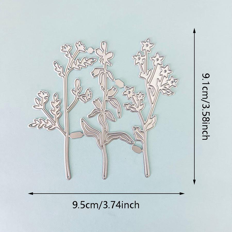 3pcs Flowers Metal Cutting Dies Stencil for DIY Scrapbooking Photo Album Embossing Paper Cards Crafts Diecuts