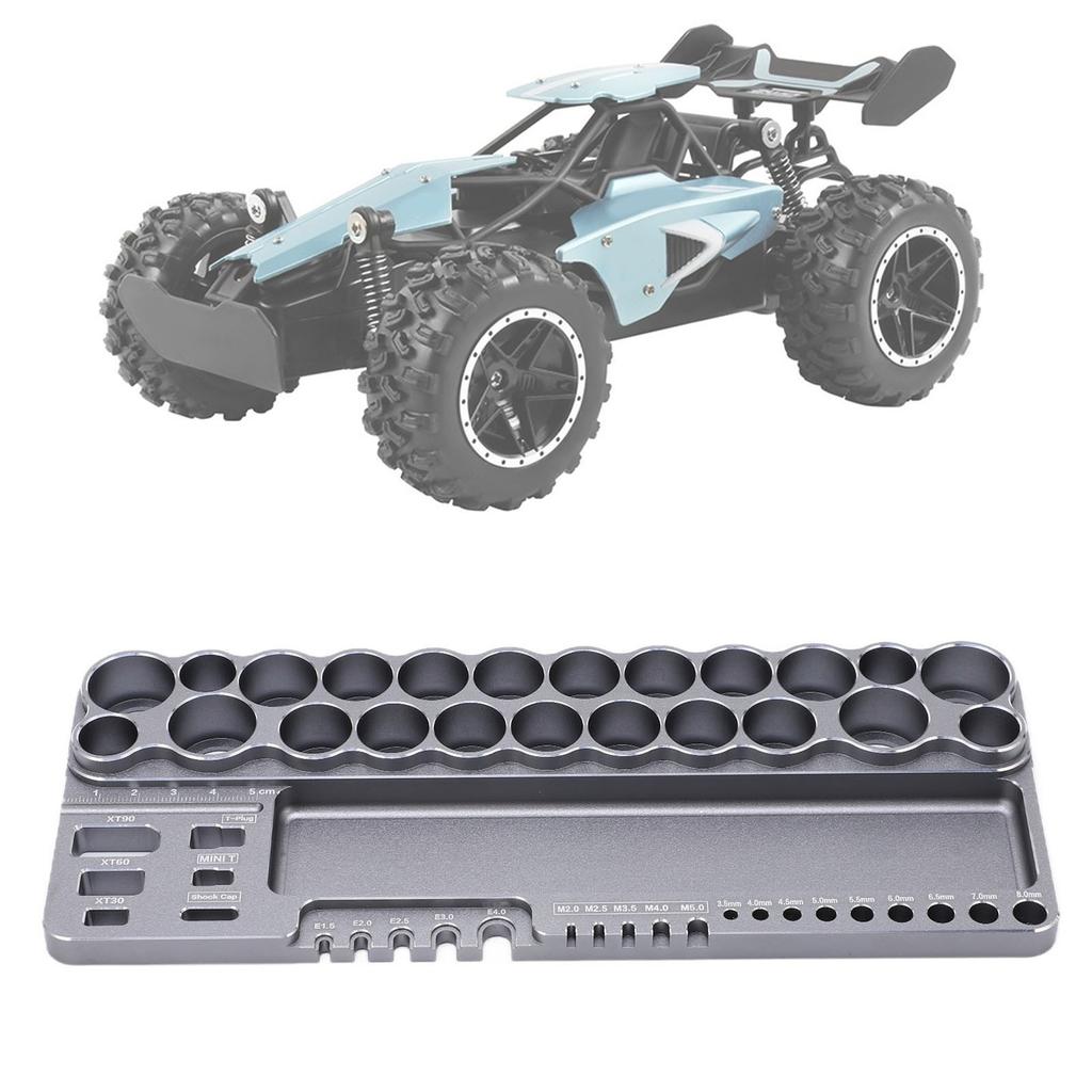 RC Tools Storage Rack Aluminum Alloy RC Screwdriver Scissors Tools Kit with Fixing Holes
