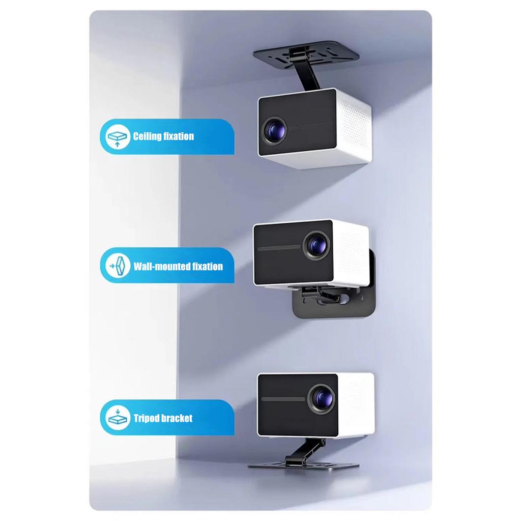 Portable Folding Projector Holder Steel Frame Height Customization Stable Base Desktop/Wall/Ceiling Mount Three-In-One