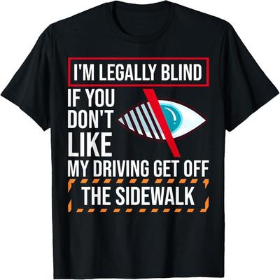 Ich bin gesetzlich blind Schwarzes Unisex-T-Shirt