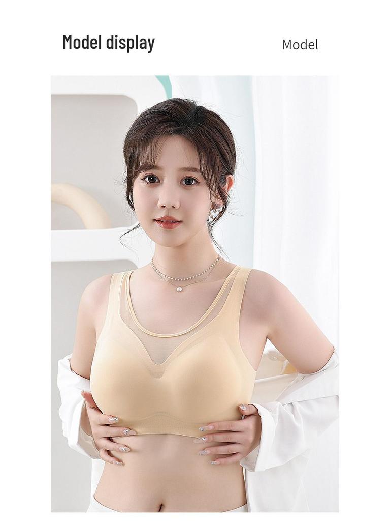 Seamless Plus Size Anti-Sag Sports Bra: Shockproof, Side Support, Bust Minimizing Vest