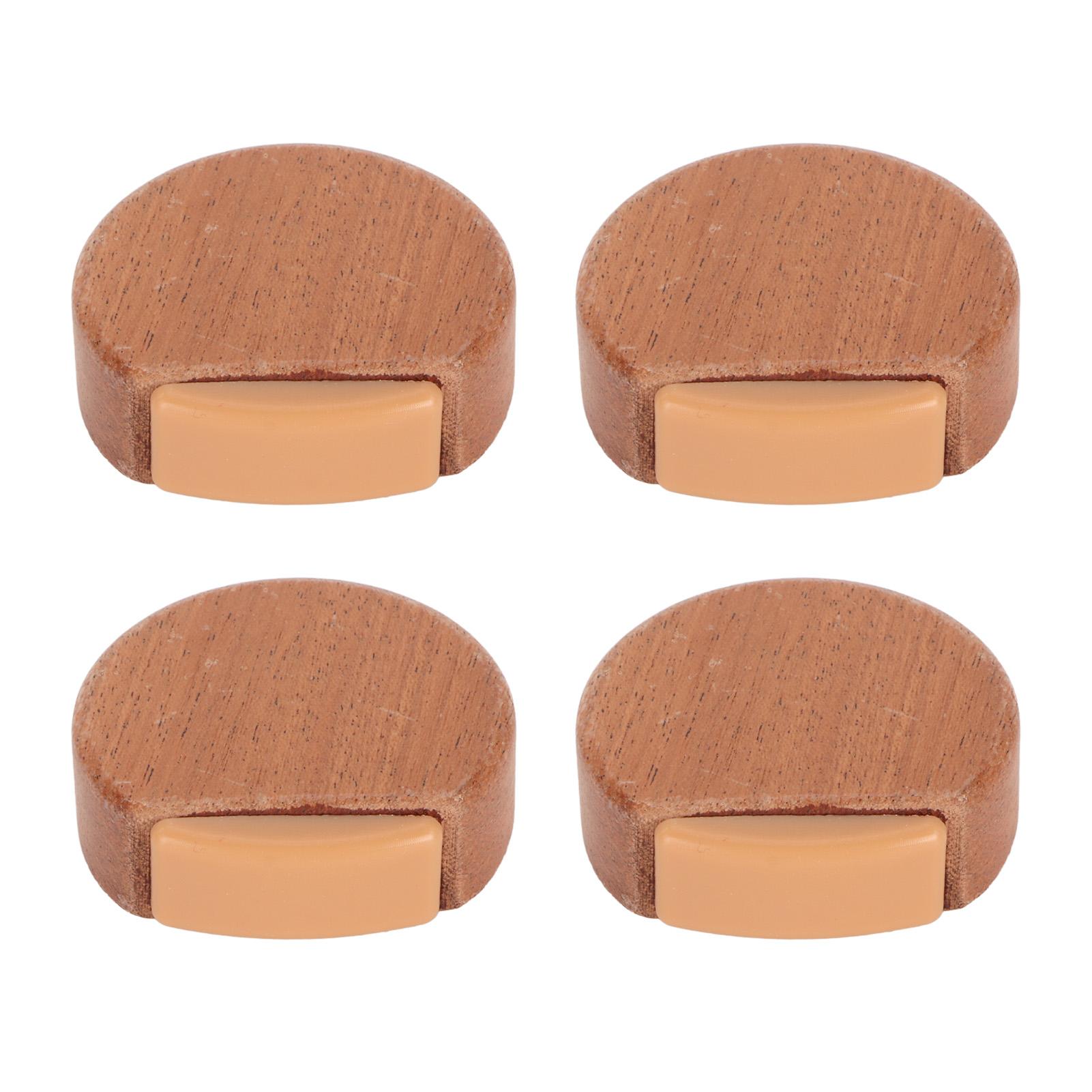 

4 шт. Набор деревянных дверных стопоров, предотвращающих скольжение, устойчивых к столкновениям, простая установка, свободный от ударов, круглый Woo Type A