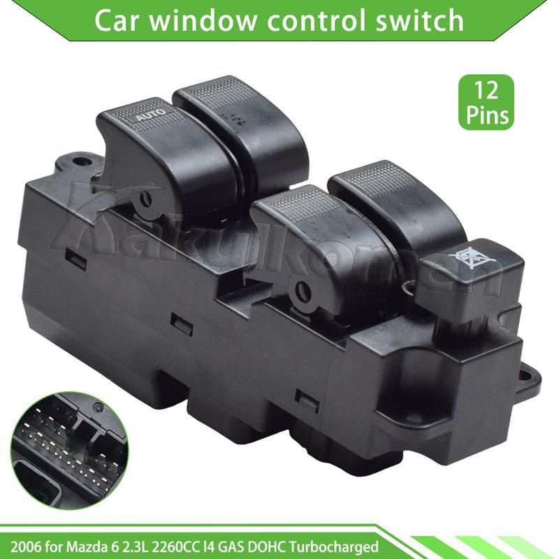 100% New 12 P Electric Window Lifter Glass Power Window Switch Regulator Button For Mazda 6 323 BL4E-66-350W1 CB81-66-350W1