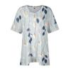 Tops femininos plus size, camisas de manga curta, gola em V, roupas casuais, estampas, tops