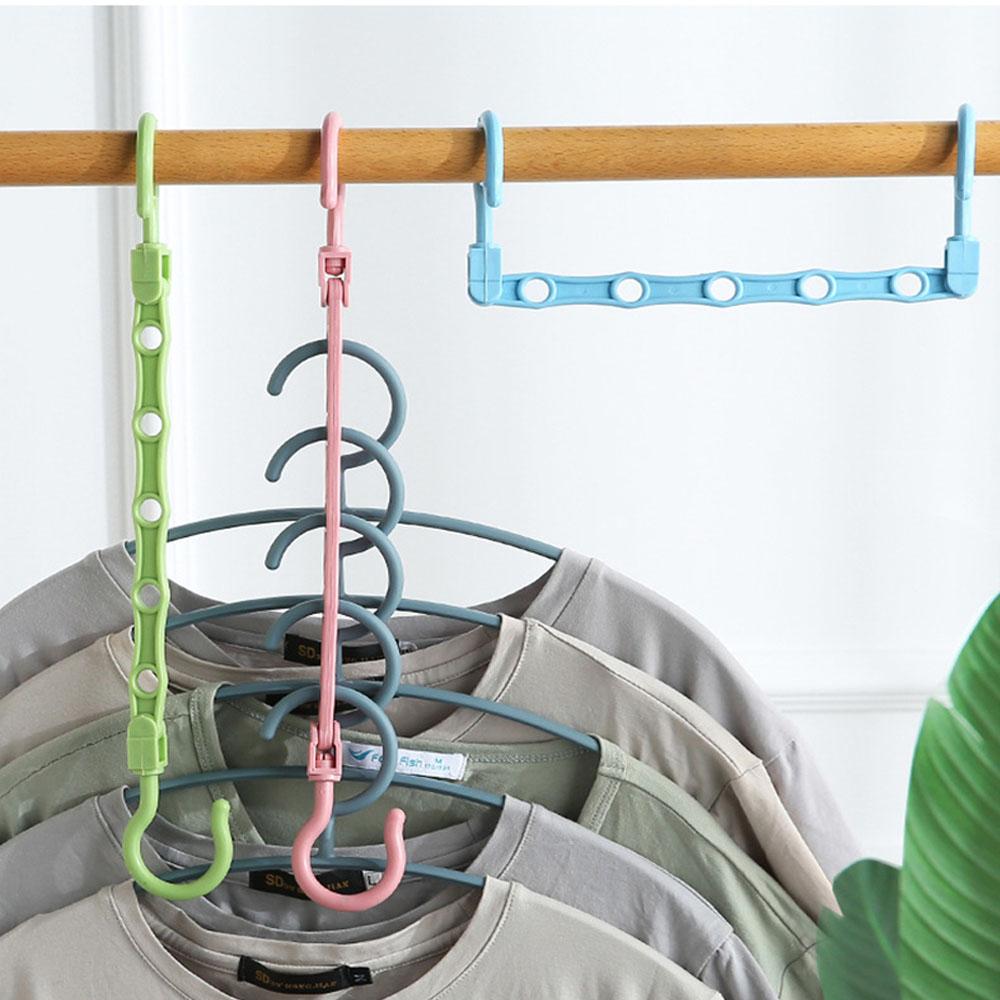 5PCS Space Saver Magic 5-Hole Hanger Hook - Closet Organizer