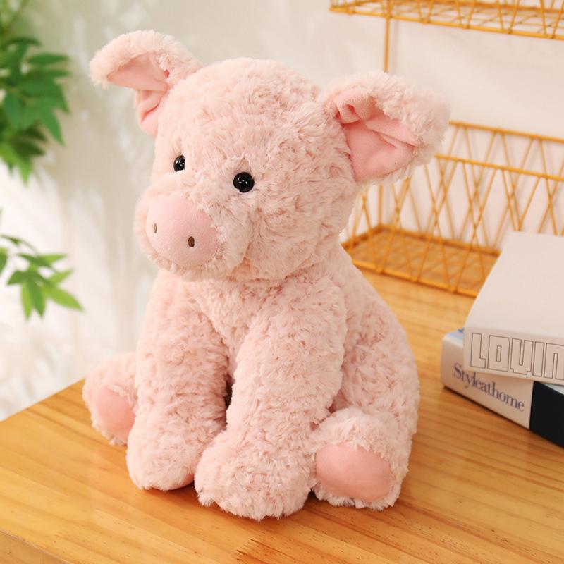 Wavy Fur Forest Animals Doll Soft and Adorable Plush Pig Monkey Fox Sheep Pillow Toy Elephant Reindeer Kawaii Super Soft Gift