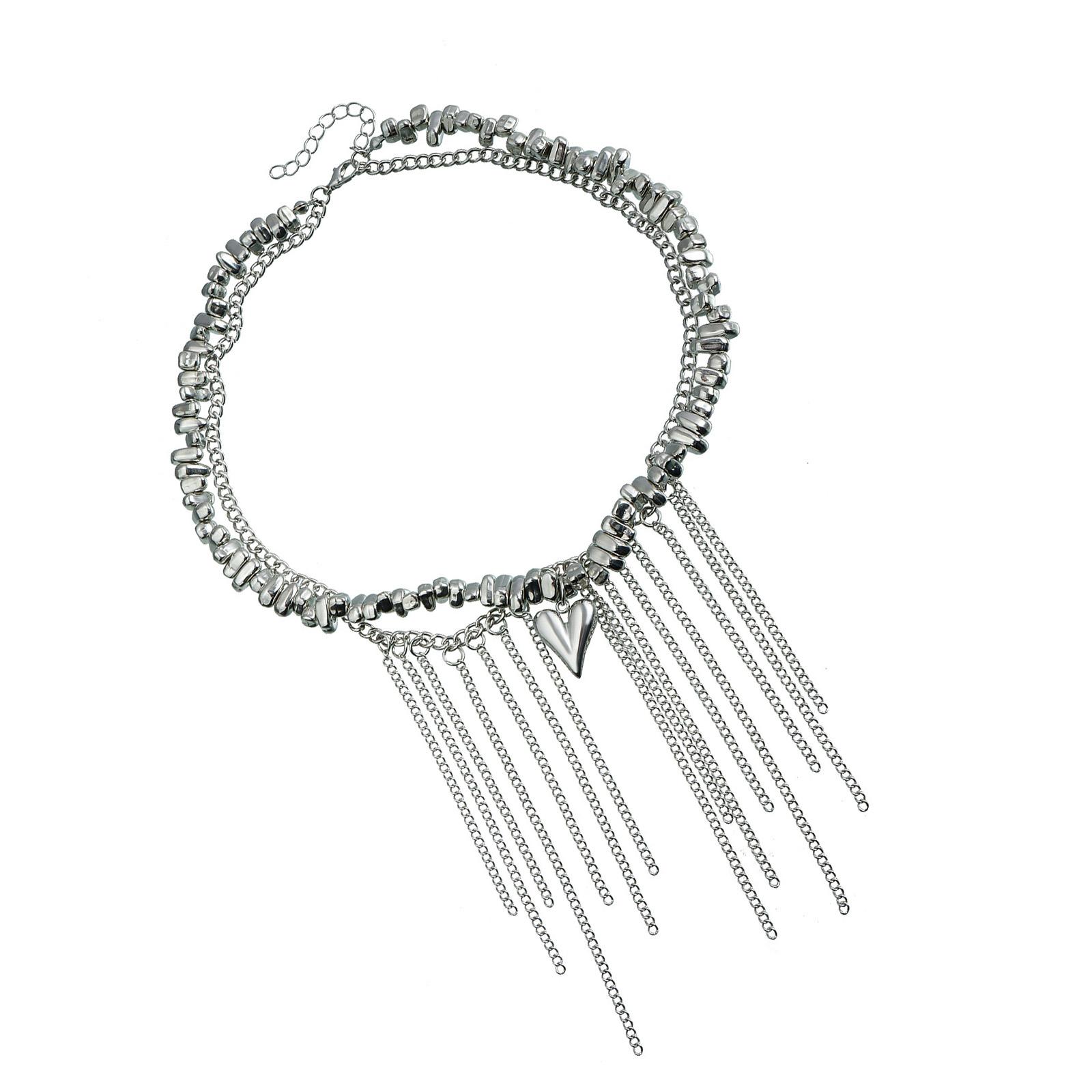 

Элегантное ожерелье с подвеской в виде сердца с кисточками-капельками для женщин, сплавные материалы, удобный дизайн, идеальные подарки для девушки