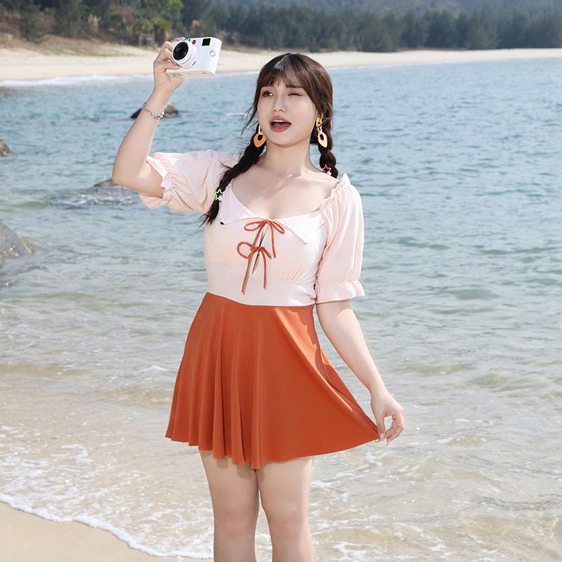 Plus Size Cute Style One-Piece Swimsuit with Loose Fit and Coverage