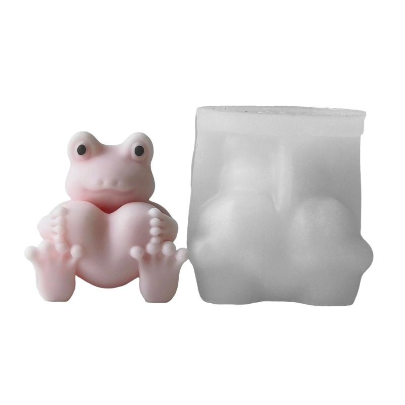Leicht zu reinigende Silikon-Tierform für Kerzenherstellung 3D Froschform Ornament Perfektes Geschenk für Bastelbegeisterte