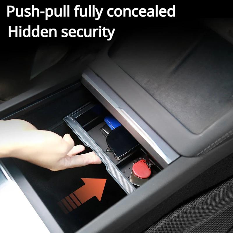 For Tesla New Model 3 Highland 2024 Central Control Storage Box Organizer Armrest Box Car Center Console Storage Silicone Pad
