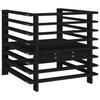 Vidaxl Garden Chairs, 2 Pcs, Black, Solid Pine Wood