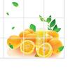 Oil-proof Kitchen Wall Sticker Orange Fruit Self-adhesive Waterproof Heat Resistant Bathroom Kitchen Wall Art Decal Decoration