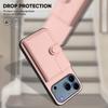 For iPhone 17 Pro Case RFID Blocking Card Holder Kickstand TPU+PU Leather Phone Back Cover