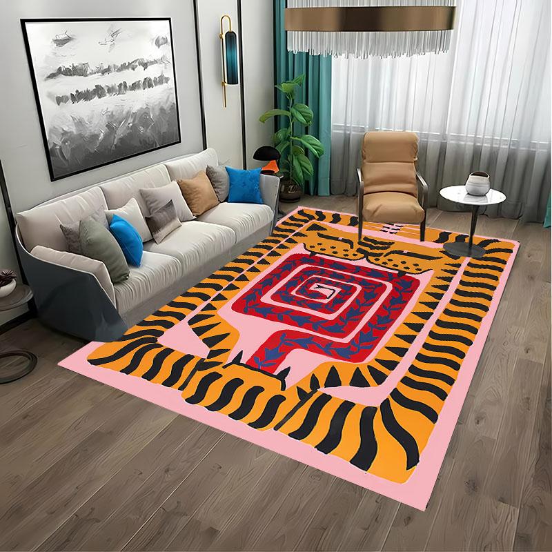 Classic Vintage Art Ancient Egypt Colorful Abstract Animal Area Rugs for Living Room Bedroom SofaDoormat Decor,Kids Non-slip Mat