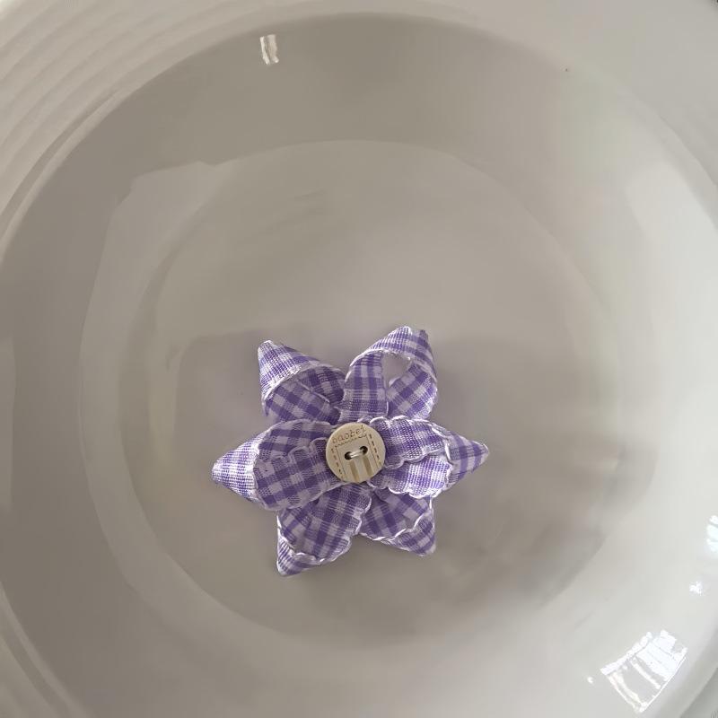 Korean Plaid Ribbon & Petal Button Accessories for Clothing, Shoes, Hats, Jewelry, Bags, DIY & Crafts