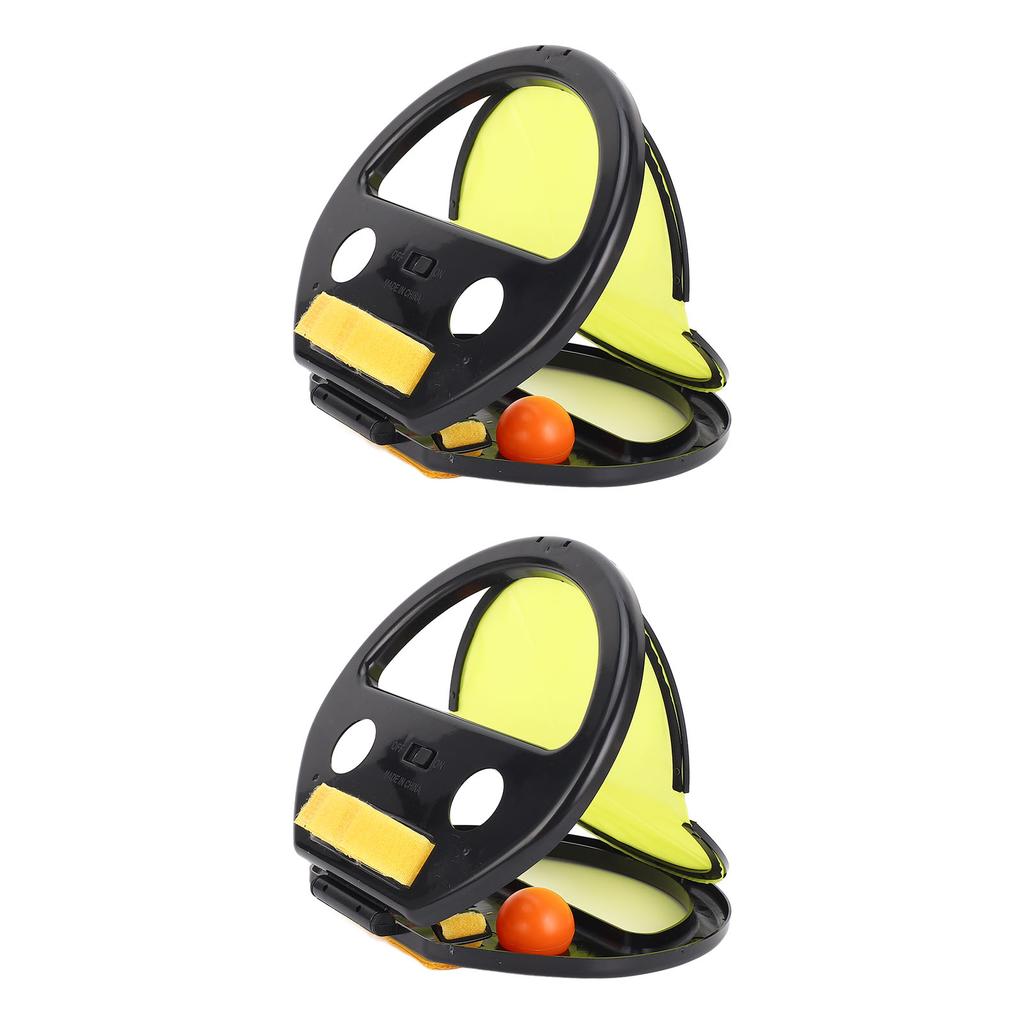 Hand Catching Racket Ball Toy Hand Exercise Ball Throwing Set for Interactive Game Fitness Green