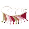 Fade Resistant Cotton Crepe Fabric Bunting Triangle Pennant Children's Room Wall Hanging Party Accessories
