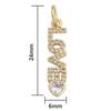 1Pcs Various Style Metal Zircon Pendants For Making DIY Bracelet Necklace Earring Key Chain