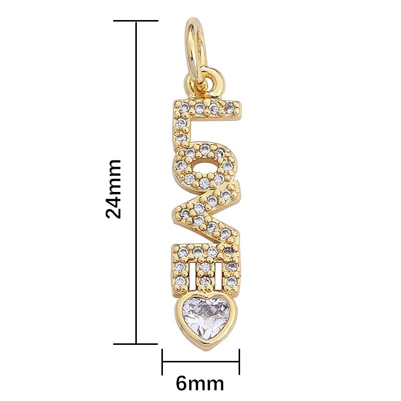1Pcs Various Style Metal Zircon Pendants For Making DIY Bracelet Necklace Earring Key Chain