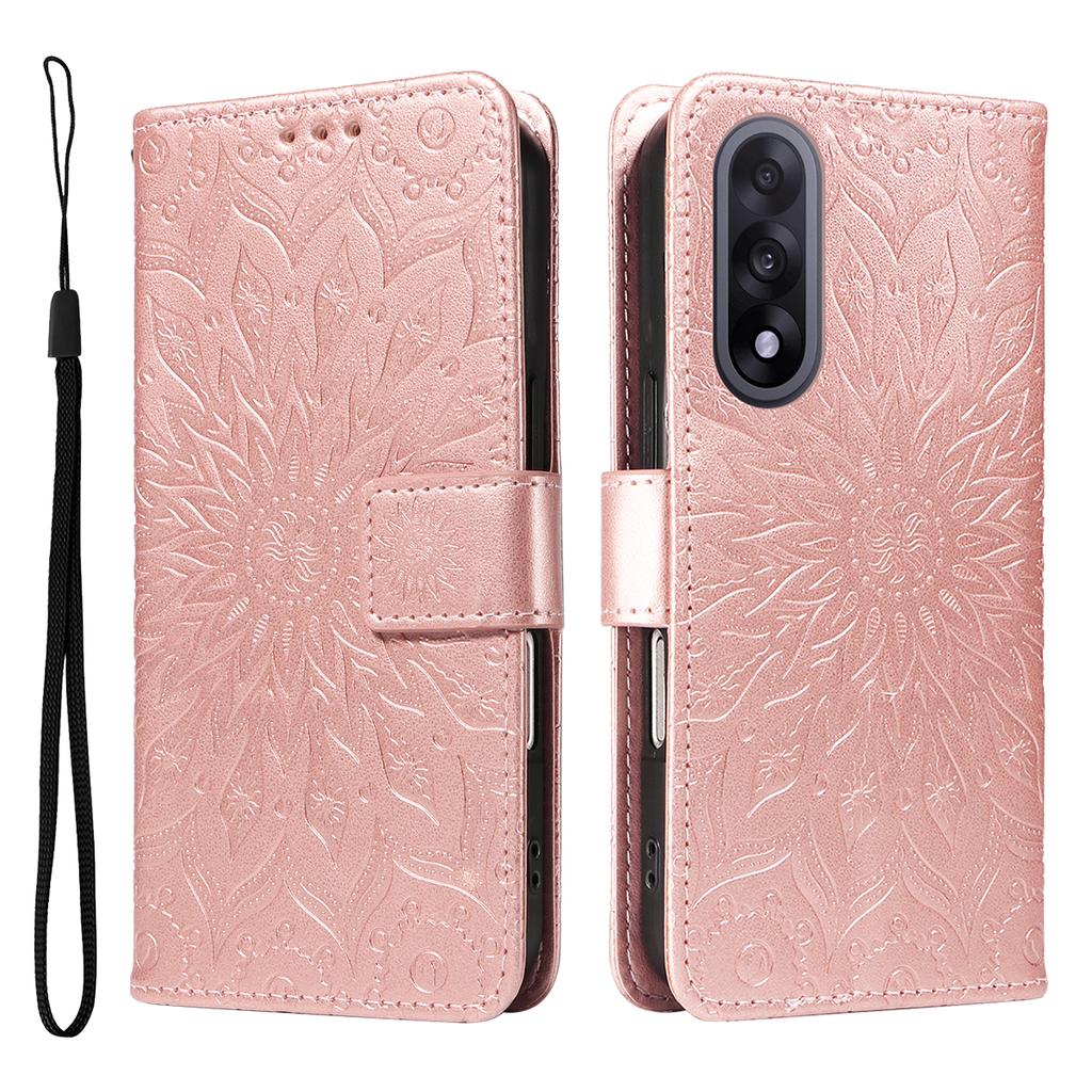 For OnePlus Nord 5 5G/OnePlus Ace 5 Ultra 5G Leather Wallet Case Sunflower Imprinted Phone Cover