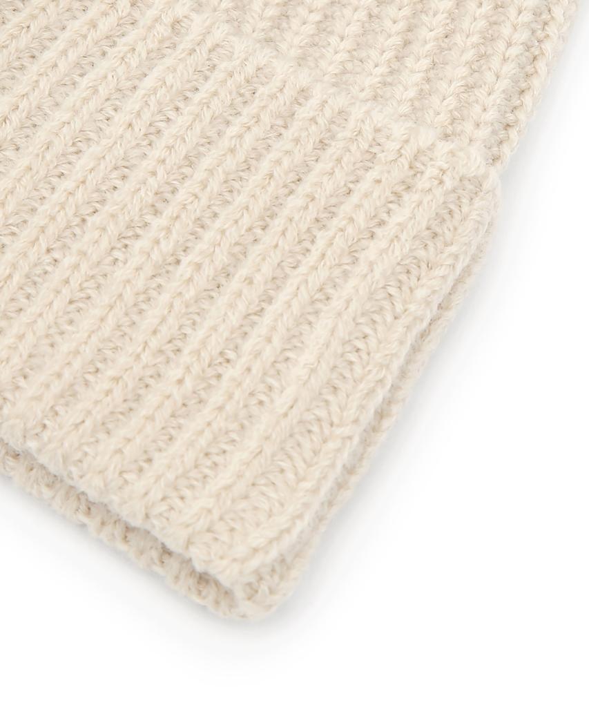 Eondeokeonteulol Winter Slim Fit Knit Thermal Logo Embroidery Unisex Solid Beanie Hat Beanie / Flex / Liquid / Oatmeal