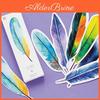 30pcs Color Original Bookmark Feather Nature Flyer Paper Book Mark Reading Books Stationery Office School Supplies