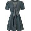 Summer 2026 Auroral French Style Denim Dress: Women's Sexy Waist-Cinched Slimming Skirt