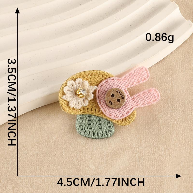 Computer Embroidery Label Decorative Jewelry Cute Plush Bow Hairpin Leather Ring Hair Accessories Accessories Clothing Patch Cloth Label