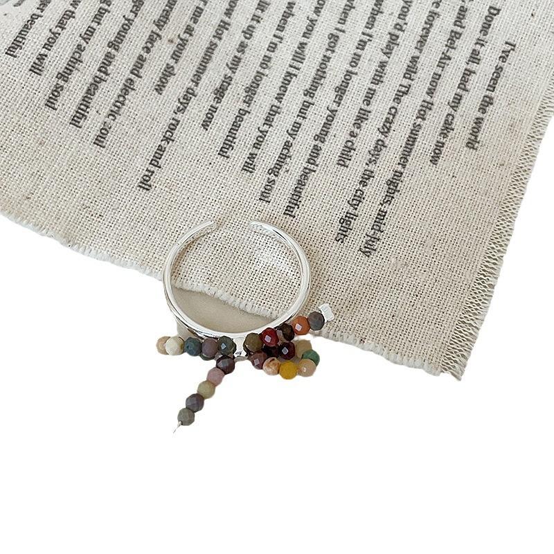 Design Sense Natural Stone Pearl Bow Open Ring Female Sweet Exquisite Unique Elegant Versatile Ring Ring Ring