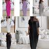 Robe Longue en Soie de Lait avec Motif Assemblé pour un Style Décontracté d'Été