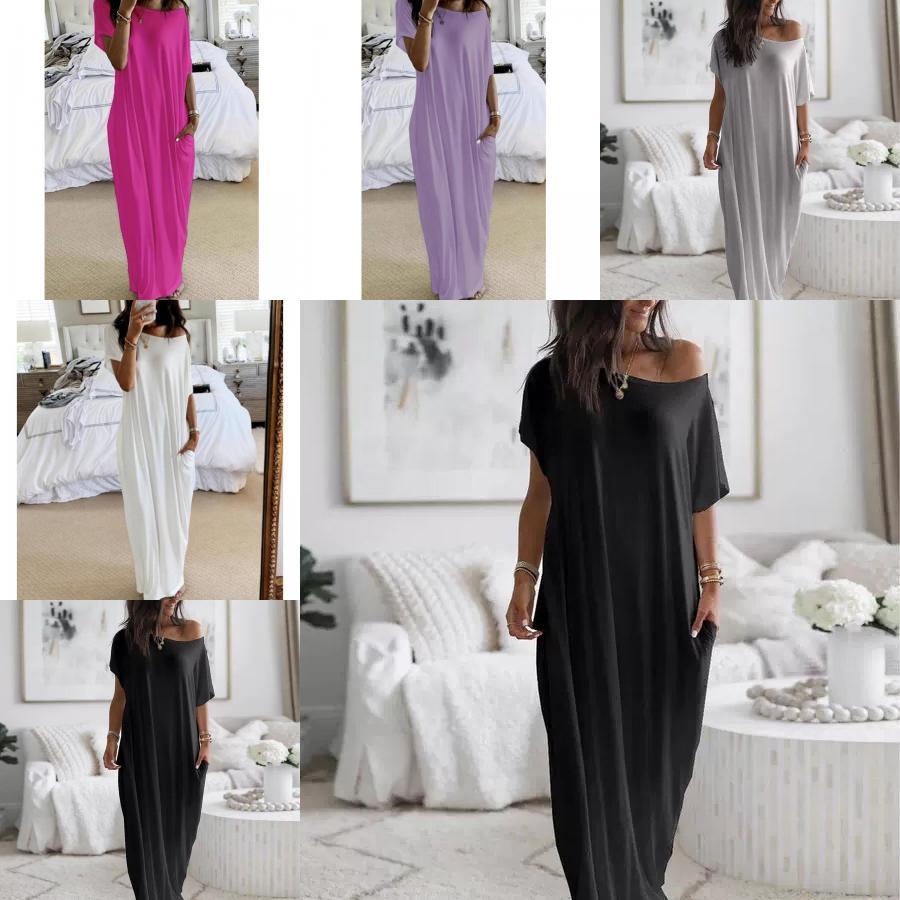 Robe Longue en Soie de Lait avec Motif Assemblé pour un Style Décontracté d'Été