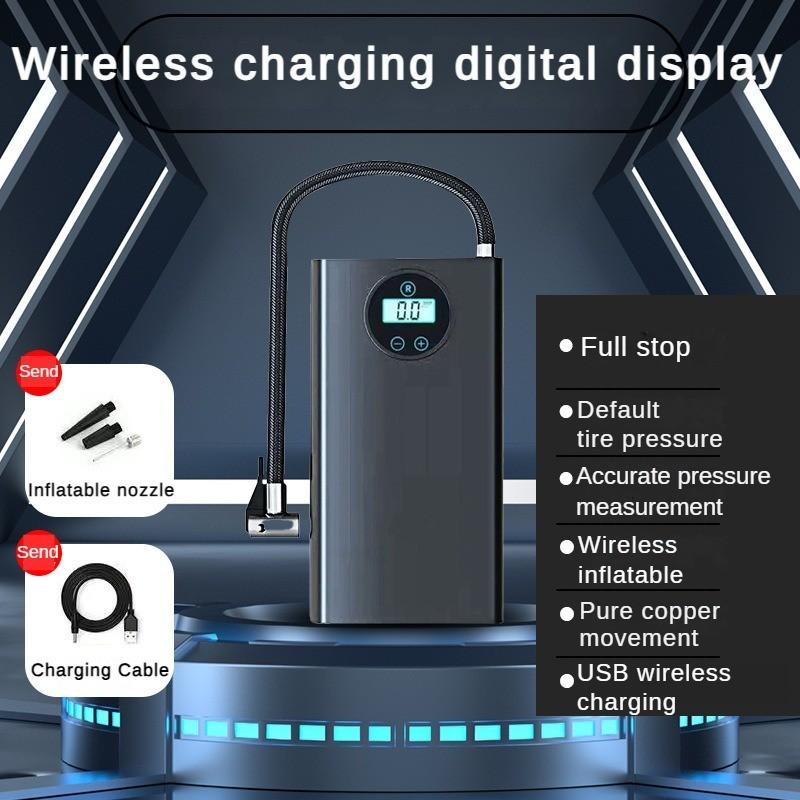 100W Portable Mini Car Wireless Inflation Pump Lithium Battery Air Pump Pure Copper Fast Inflation Electric Pump