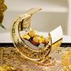 Curved Moon Metal Snacks Platter Dishwasher Safe Surfaces Ornamental Kitchenwares For Candy Appetizers Home Decoration
